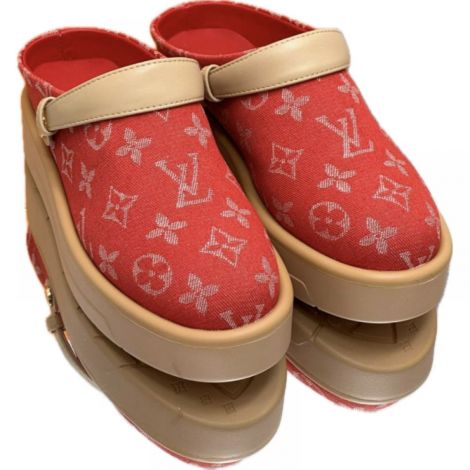 Louis Vuitton Terlik Aspen Platform Kırmızı - Louis Vuitton Kadin Terlik Louis Vuitton Terlik Louis Vuitton Women Aspen Platform Sandals Kirmizi